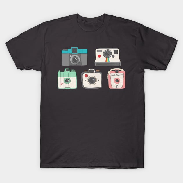 Vintage Cameras T-Shirt by sixhours